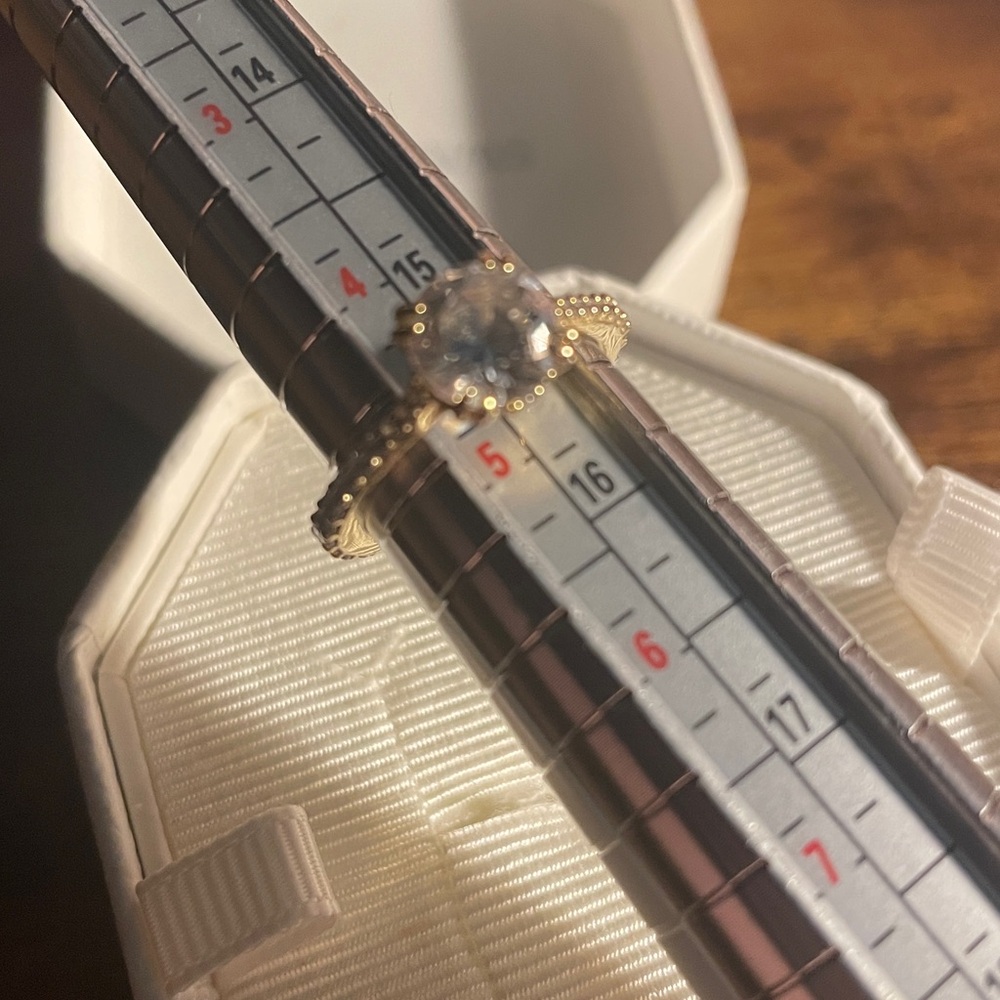 Swarovski Gold-Tone Ring with Sparkling Crystal - Picture 8 of 8